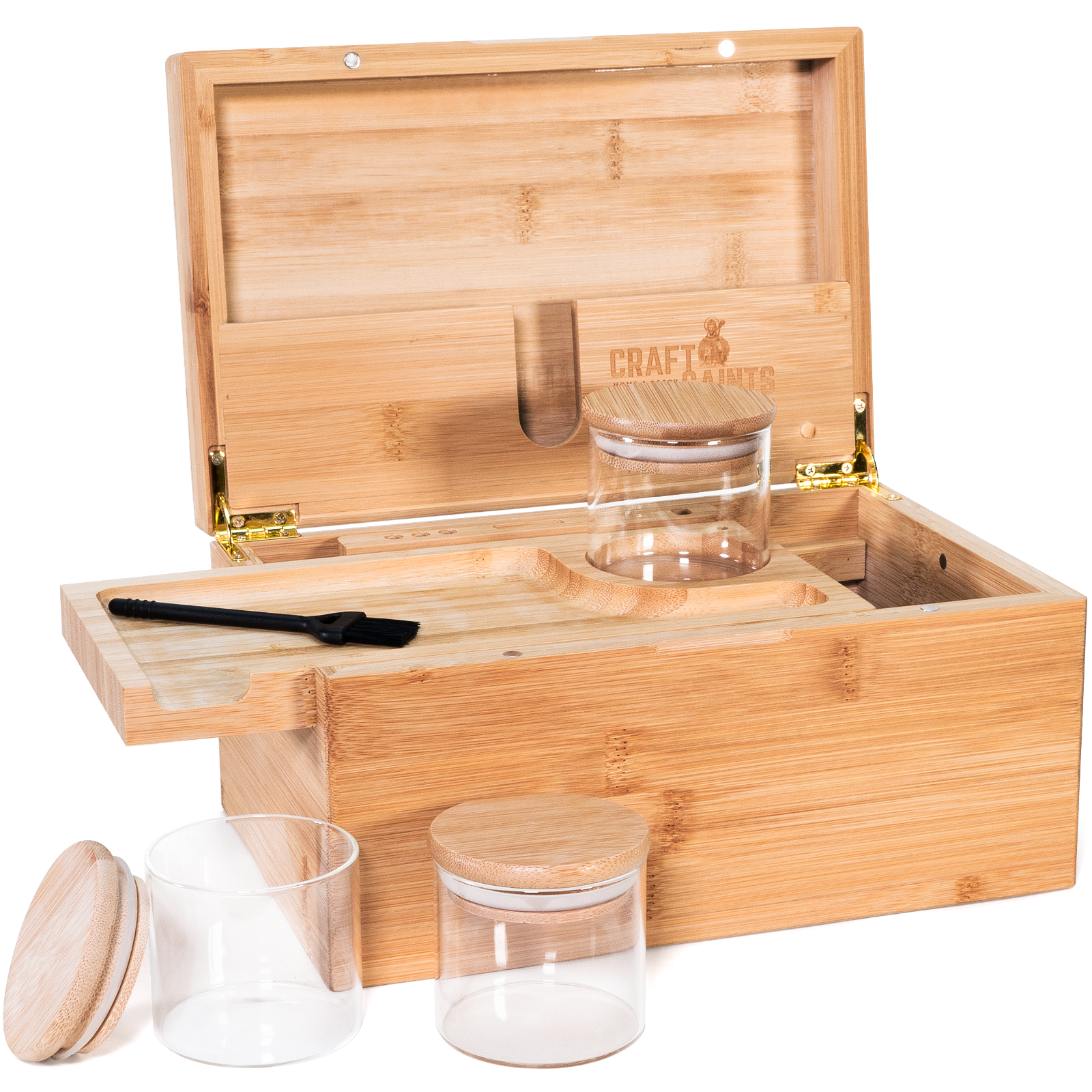 Best Prices For BAMBOO LARGE STASH BOX WITH ACCESSORIES INCLUDED - MIXED  DESIGN