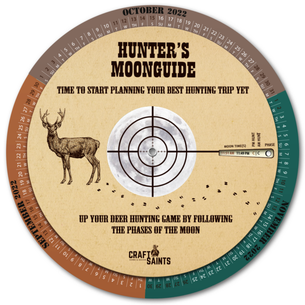 Deer Hunters Moon Guide 2022 23 Portable Weather Proof Lunar 