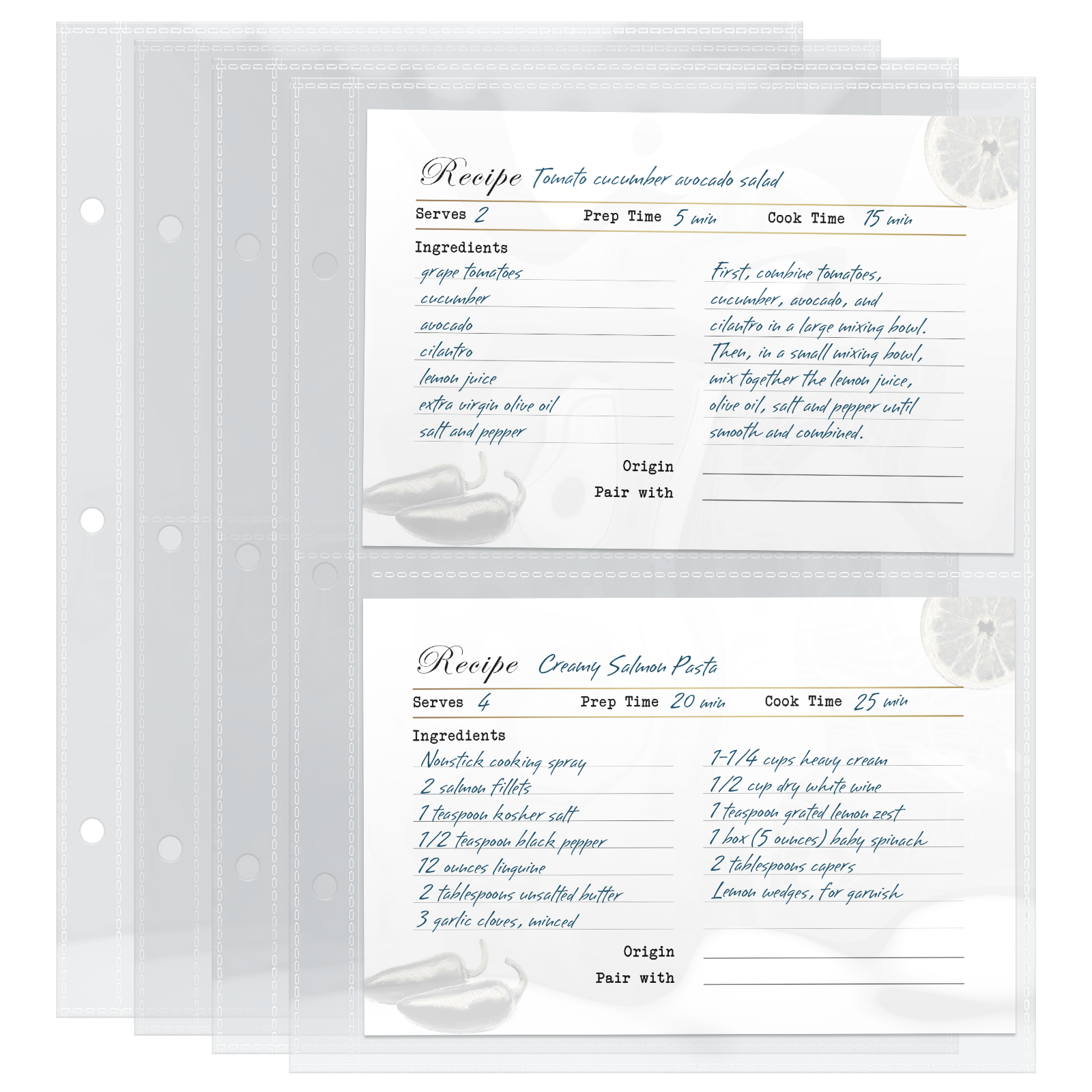 Mini Plastic Sleeves, 2-Slot 4x6'' 6.9×8.9''